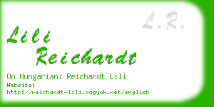 lili reichardt business card